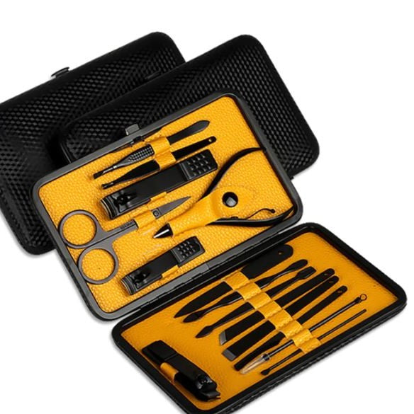 15-Piece Ultimate Nail Care Kit with Stylish Travel Case