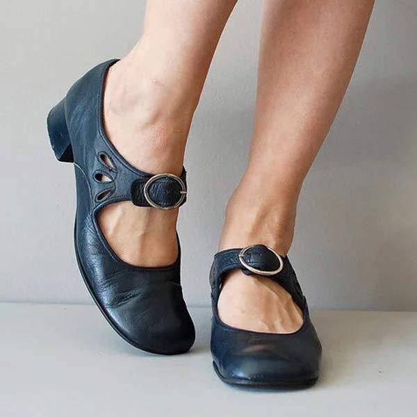 Timeless Comfort Leather Sandals with Adjustable Buckle