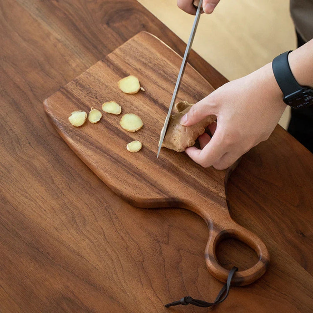 Set of 2 Walnut Cutting Boards – Includes Hanging Loop Handle
