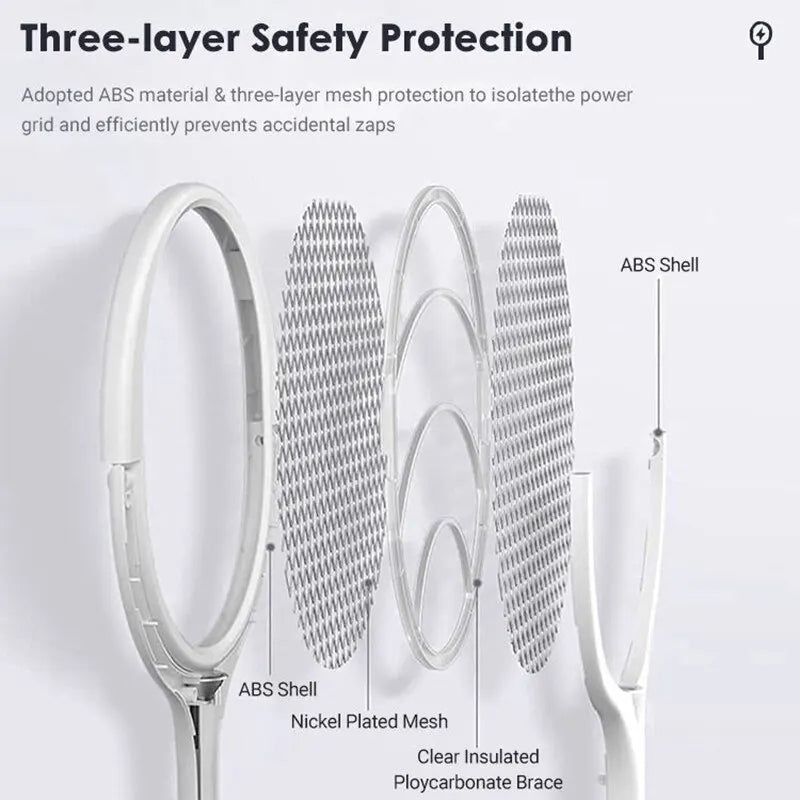 5-in-1 Electric Racket for Rapid Charging and Insect Zapping