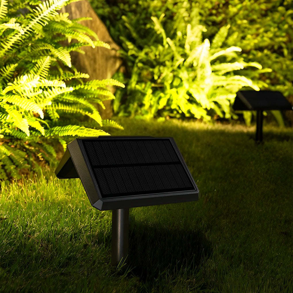 2PCS Taavita Solar Lights Outdoor Waterproof IP65 Black Modern LED Lawn Lamp