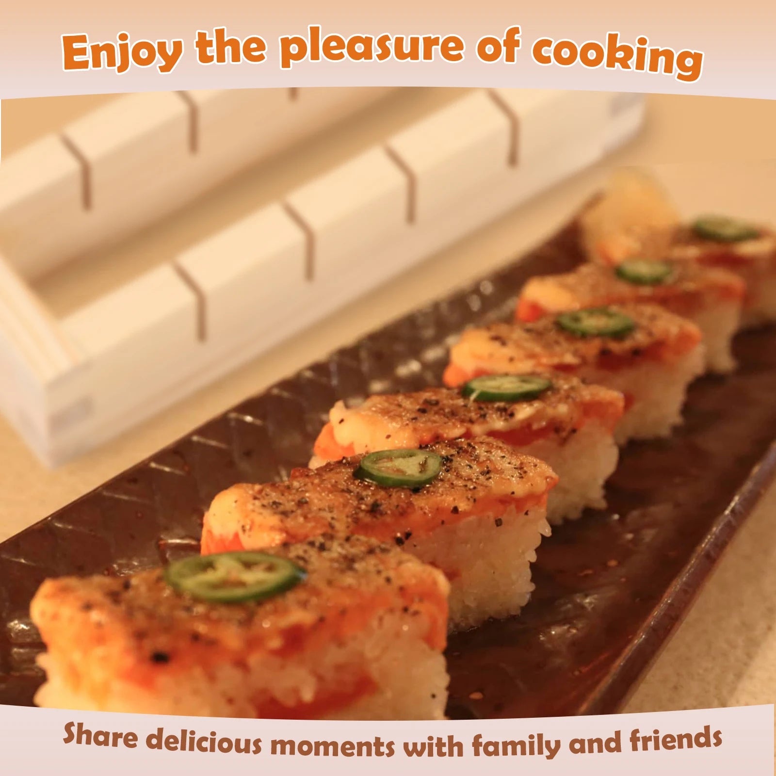 Wooden Sushi Mold Press for Handmade Sushi Preparation