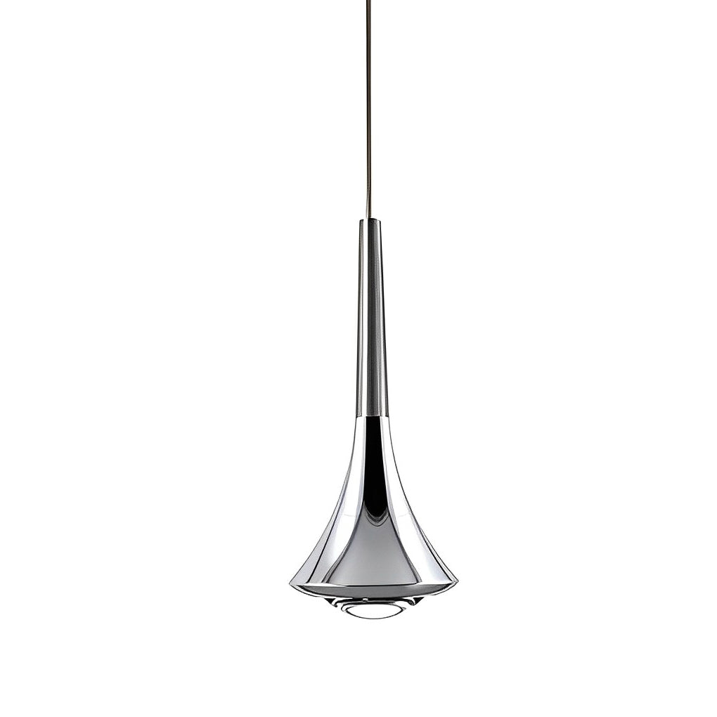 1-Light Water Drop Metal LED Nordic Small Chandelier Pendant Lights for Staircase