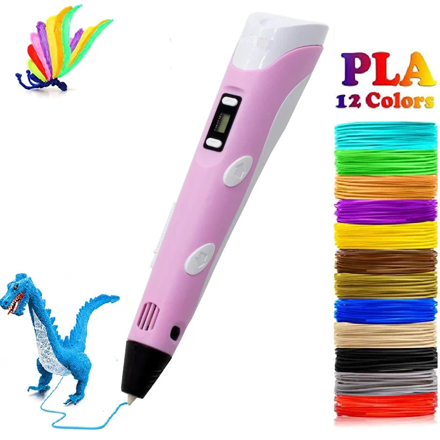 Creative 3D Drawing Pen for Kids with Eco-Friendly Filament Set