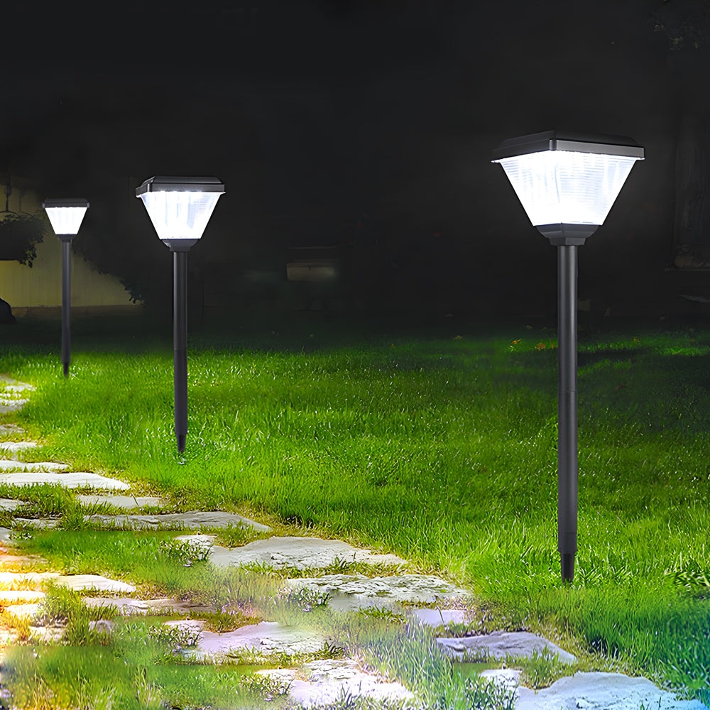 27.6-Inch Black Modern Solar Outdoor Pathway Light by Taavita