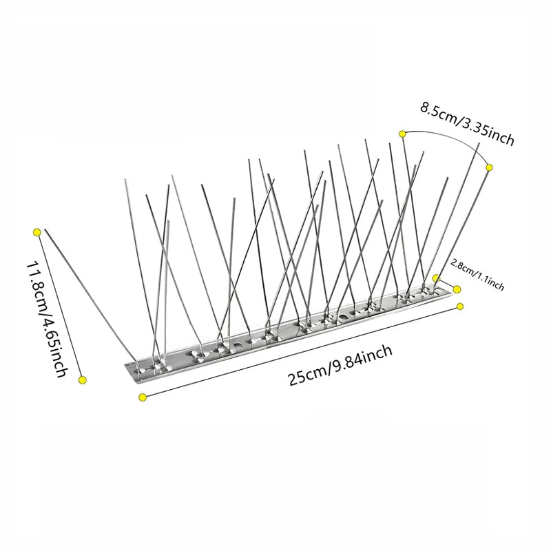 Bird Deterrent Spikes for Outdoor Use – Stainless Steel