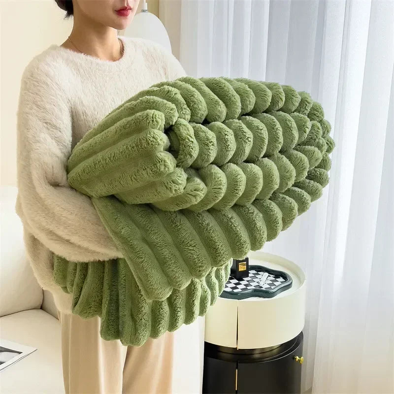 Plush Throw Blanket | Extra Warmth | Soft & Cozy Comfort | Fabric