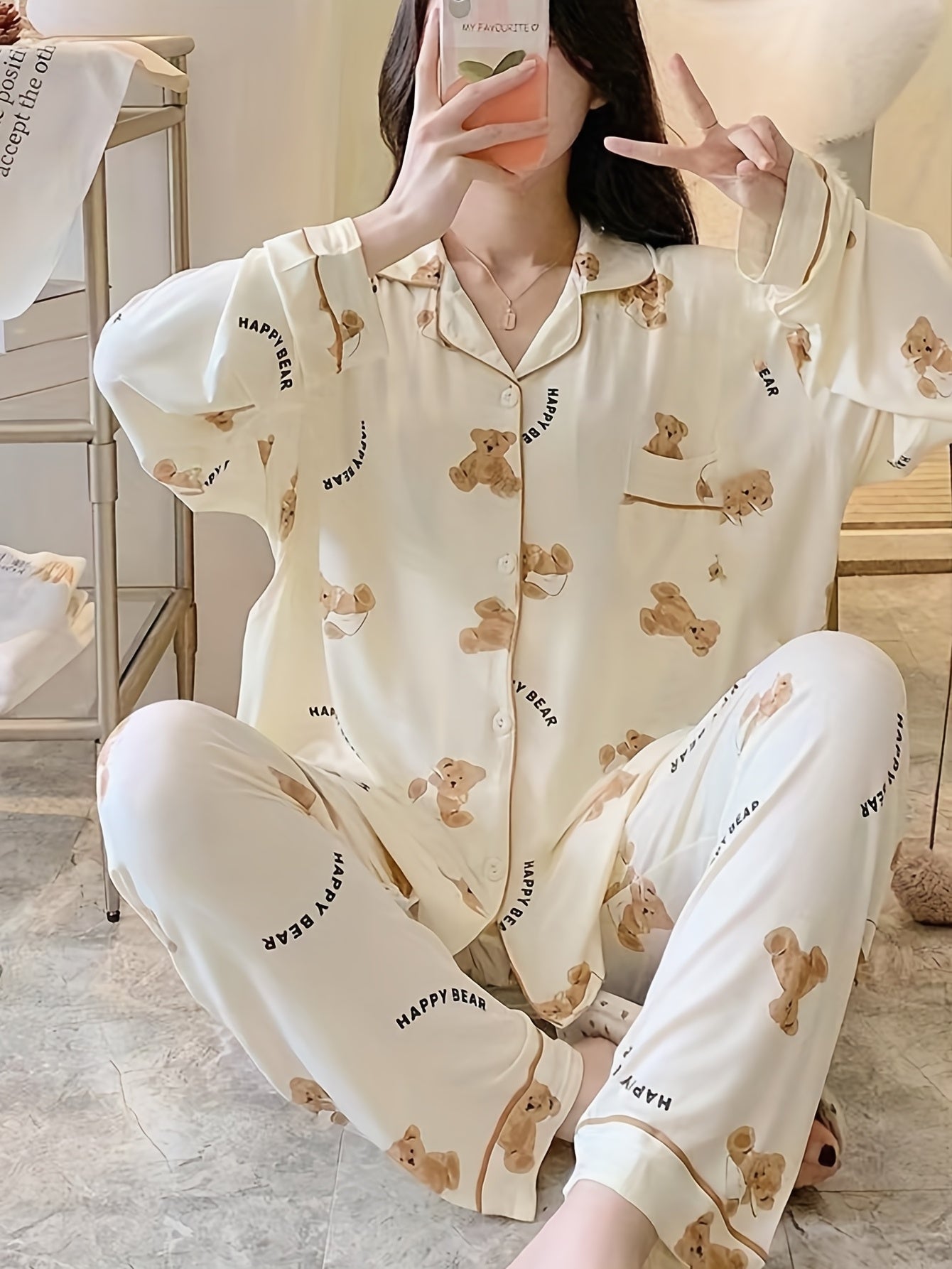 Women’s Pajama Set | Cartoon Print | Ultra Soft Comfort | Polyester