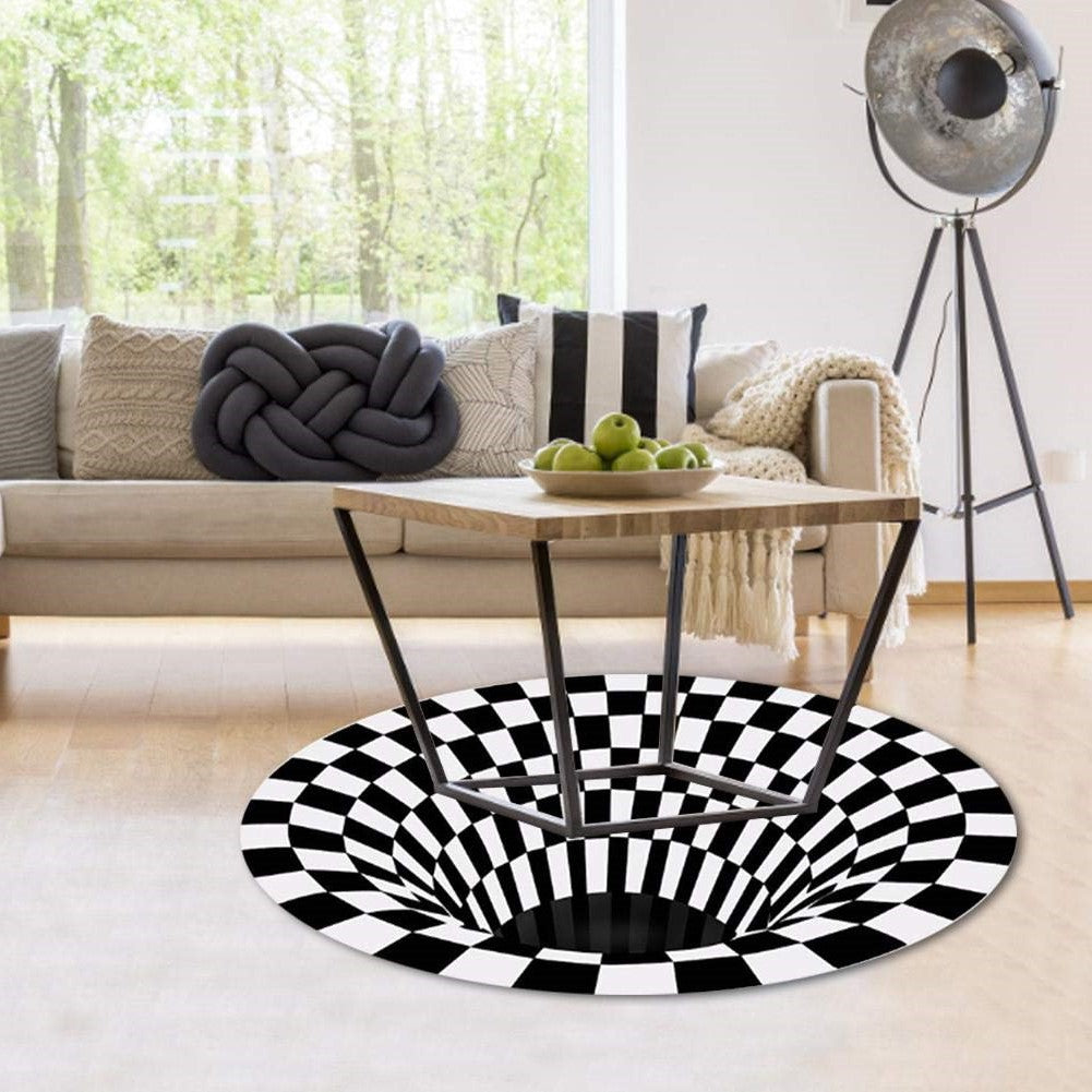 Illusionary 3D Vortex Area Carpet