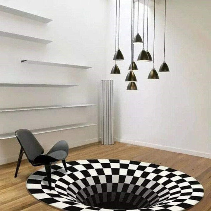 Illusionary 3D Vortex Area Carpet