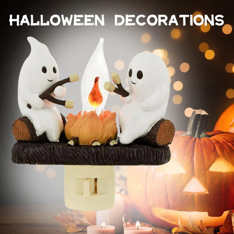Halloween LED Flame Lamp with Realistic Flickering Campfire Effect