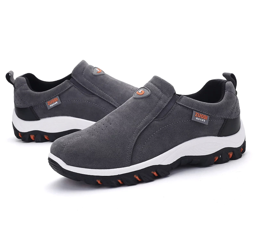 Men's Orthopedic Hiking Shoes | Slip-On Lightweight Design | Breathable Material & Arch Support | Slip-Resistant Rubber Sole