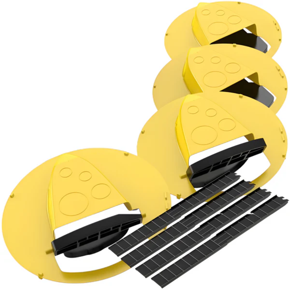 Set of 4 Reusable Mousetrap Bucket Lids for Indoor and Outdoor Use