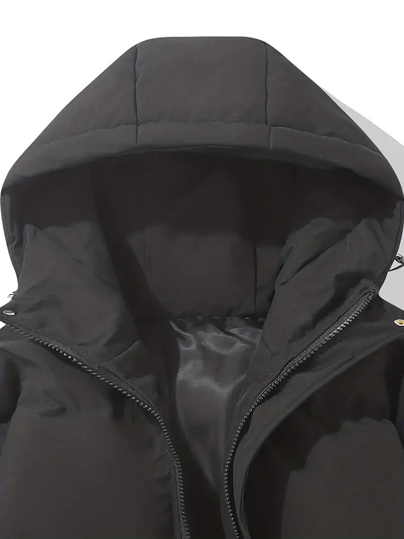 Hooded Puffer Jacket | Quilted Lightweight Insulation | Zipper Closure & Adjustable Hem | Warmth and Comfortable Fit