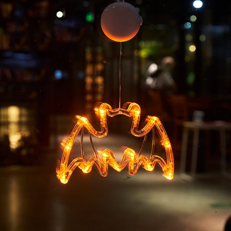 Halloween Window LED Lights with Spooky Pumpkin and Ghost Designs