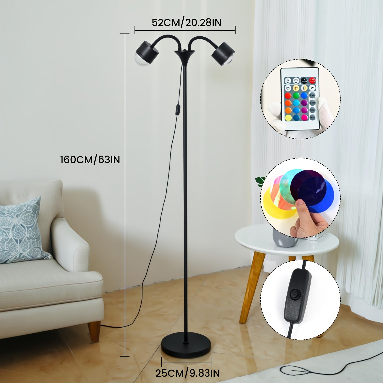 Serene Horizon Light Projector – Dual RGB Mood Lamp with 360° Rotation