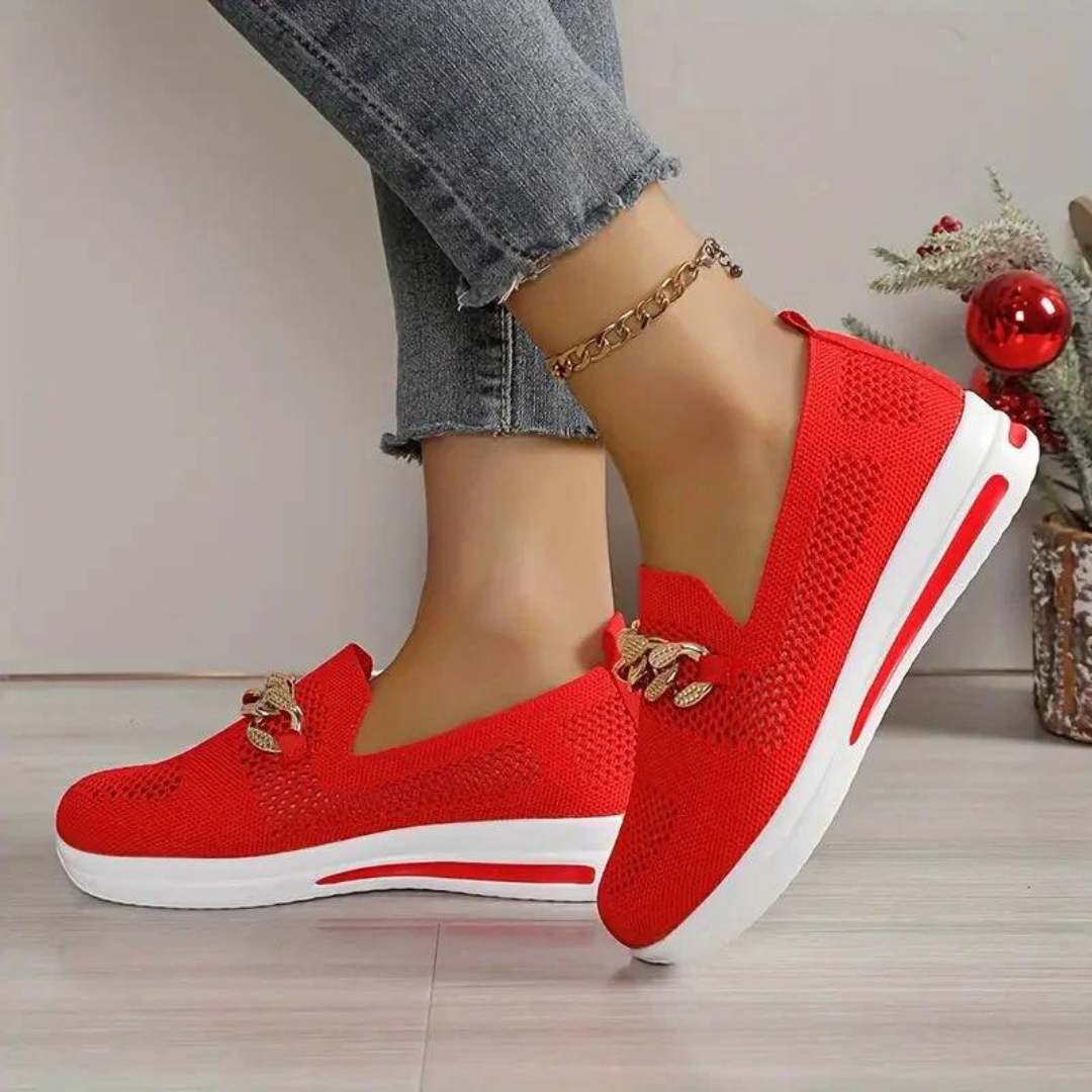 Women's Slip-On Sneakers | Breathable Knit Mesh Upper | Lightweight Comfort | Casual Summer Wear