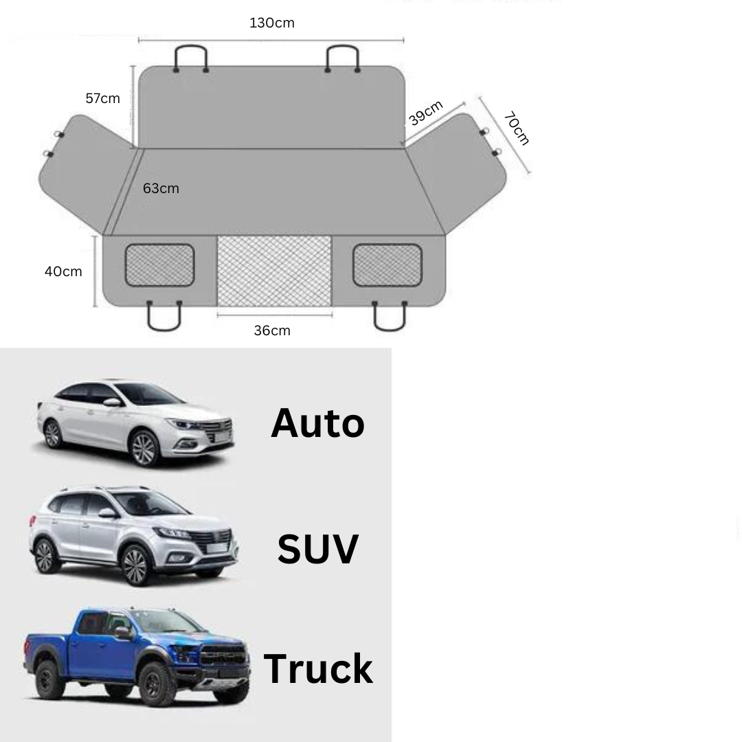 Dog Car Seat Extender | Water-Repellent Scratch-Resistant Fabric | Non-Slip & Side Protection Walls | Comfortable Travel Space