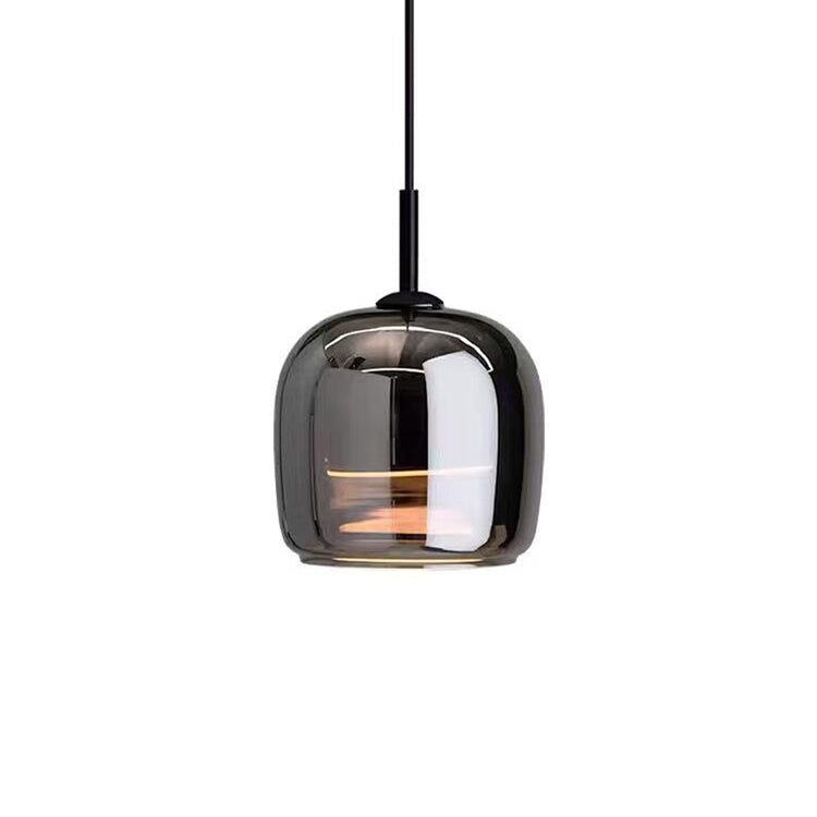 Glass Pendant Lamp | Nordic Black Design | LED Lighting | Versatile Placement