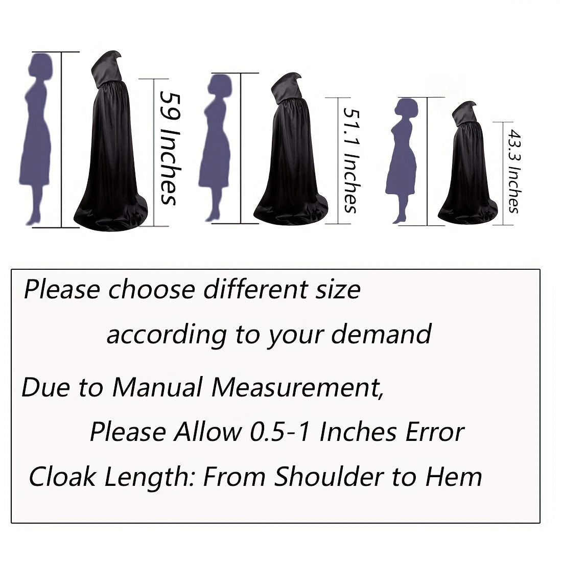 Unisex Halloween Hooded Costume Cloak Lightweight for Parties