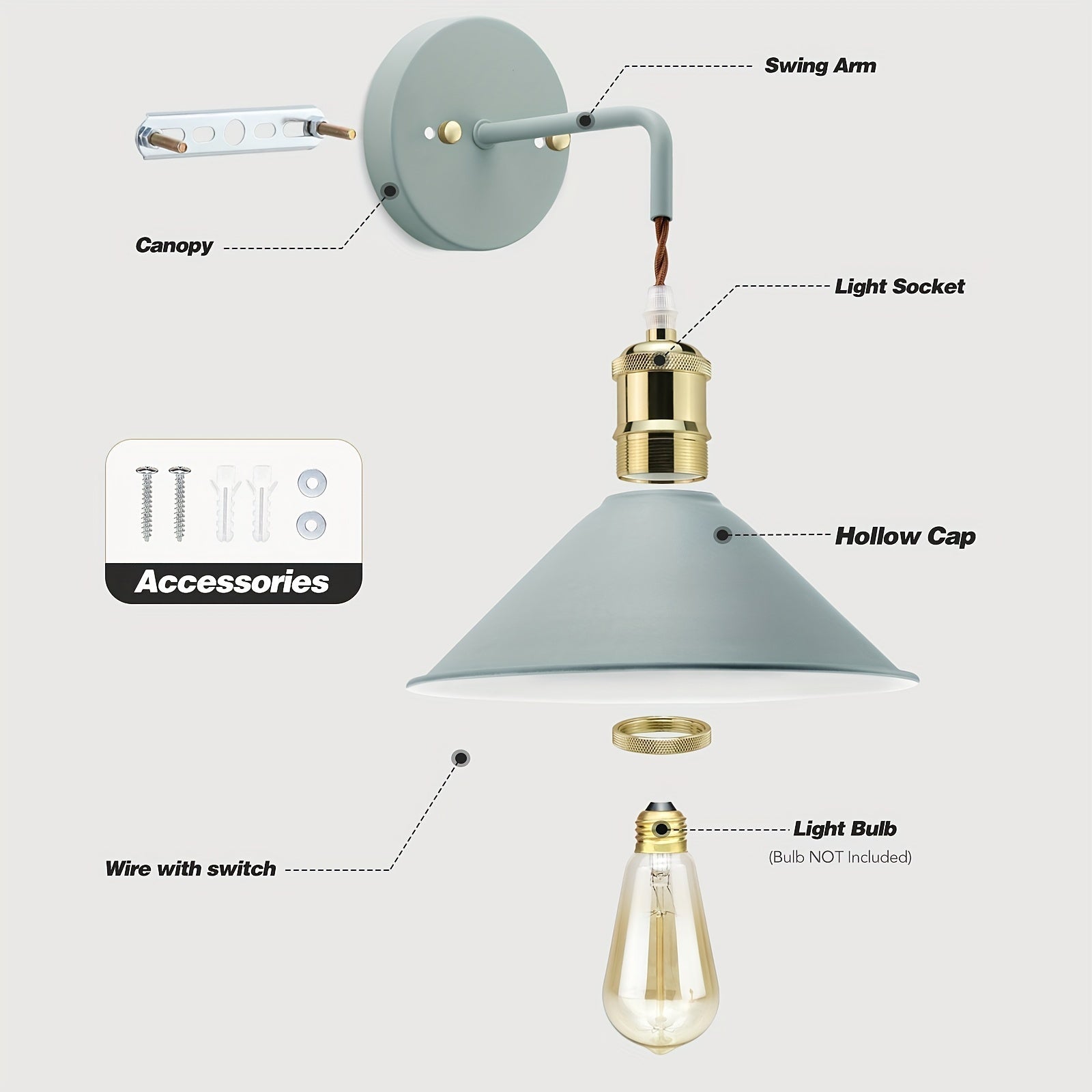 Contemporary Metal Wall Light Fixture for Stylish Interiors