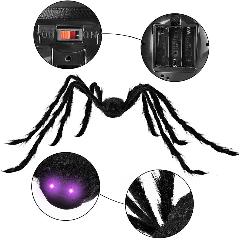 16.4ft Glowing Spider Web Halloween Decoration for Outdoor & Indoor