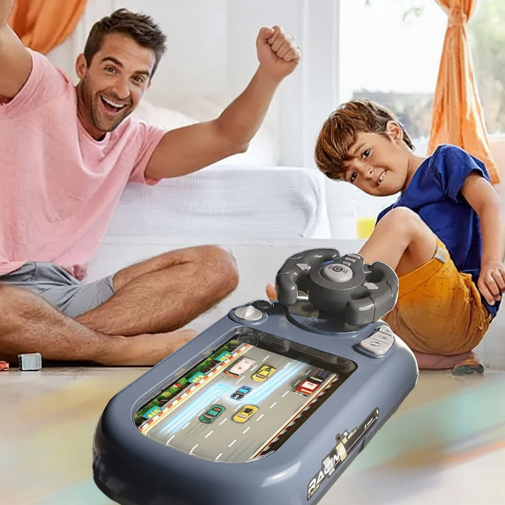 Adventure Racing Game Console with Interactive Wheel