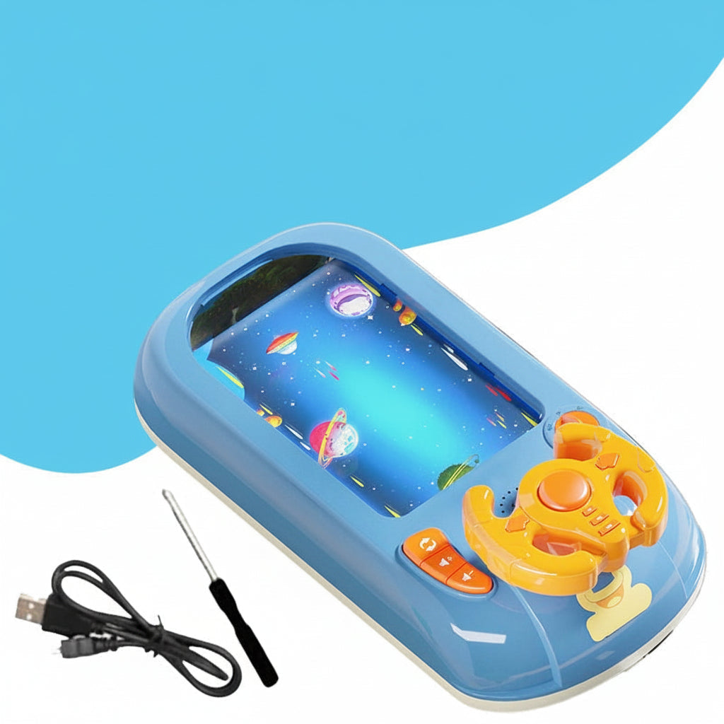 Adventure Racing Game Console with Interactive Wheel