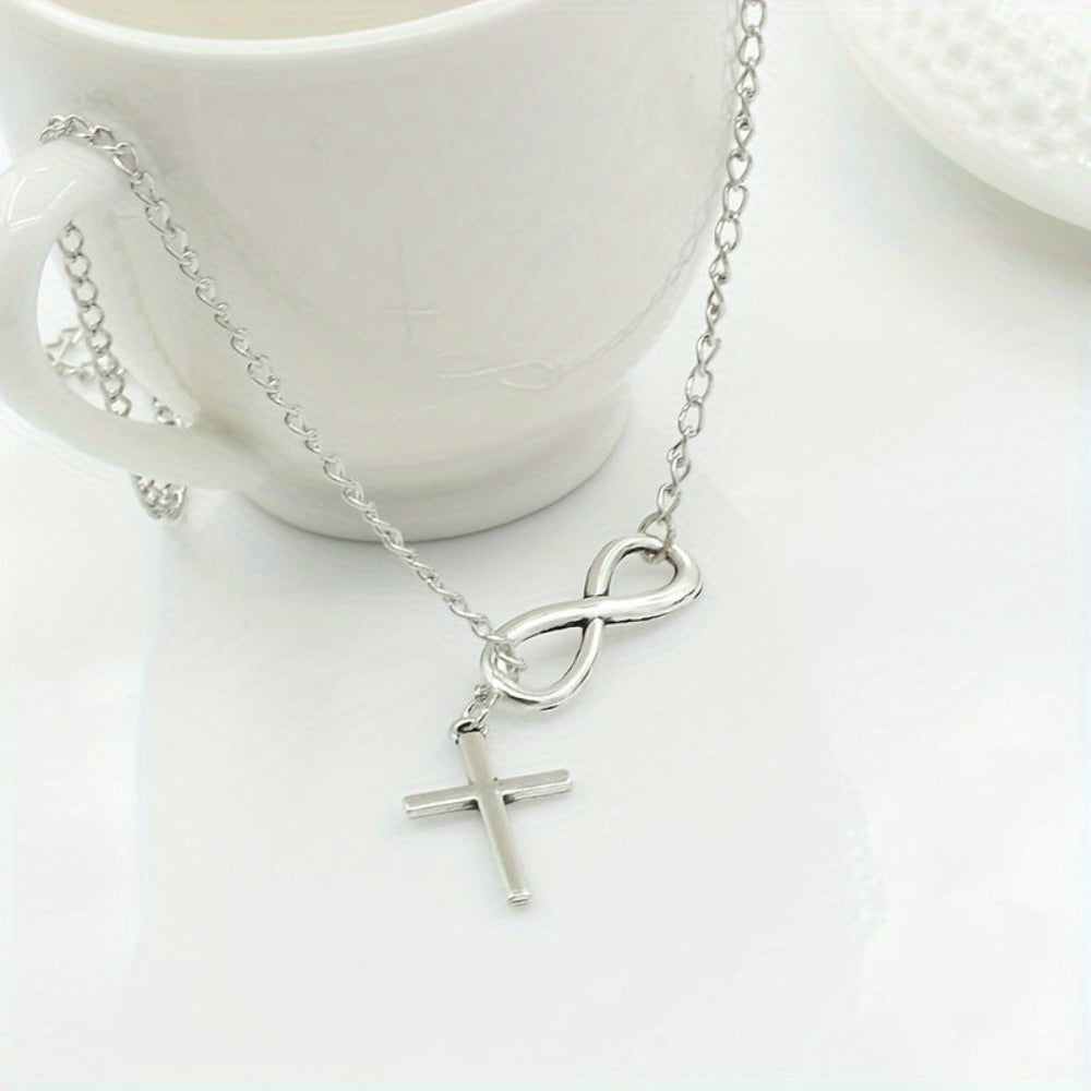 Elegant Silver Cross Pendant Necklace for Special Occasions