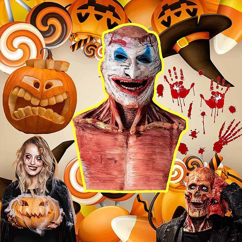 Realistic Halloween Skeleton Mask with Dual Terrifying Faces