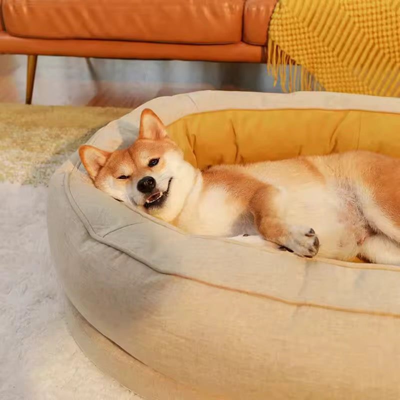 Waterproof Orthopedic Pet Bed with Removable Cover – Cotton Fleece & Velveteen, Sizes M, L, XL