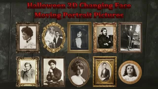 3D Moving Halloween Portraits for Haunted Walls and Doors