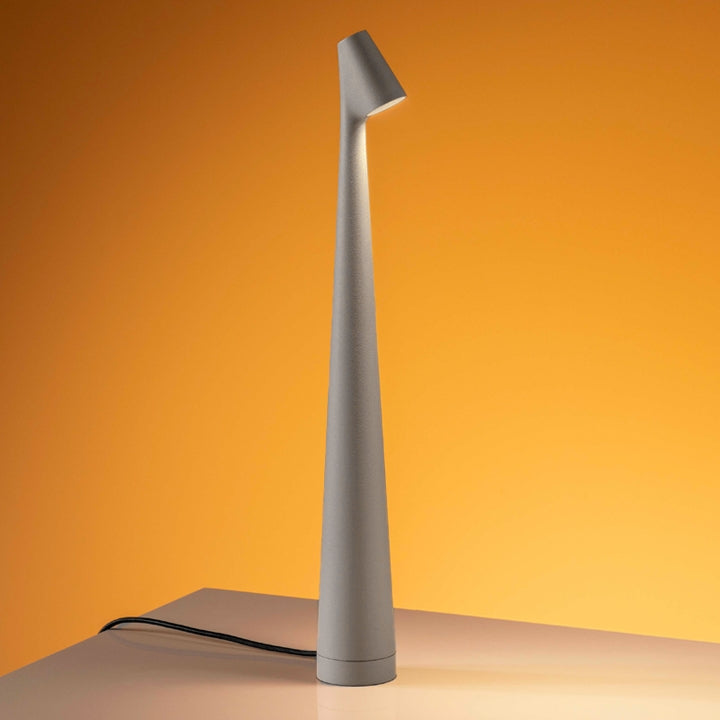 Cordless LED Table Lamp | Aluminum Sculptural Design | 3-Level Dimming | Long Battery Life