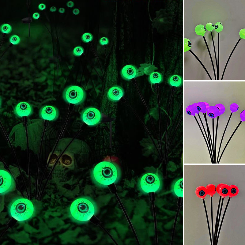 Solar-Powered Halloween Eyeball Lights Outdoor Swaying Spooky Decor