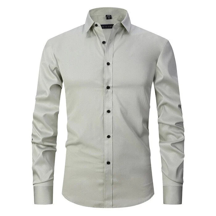 Men’s Stretch Button-Down Dress Shirt | Wrinkle Resistant & Breathable Fabric | Slim Fit Design | Comfortable Fit