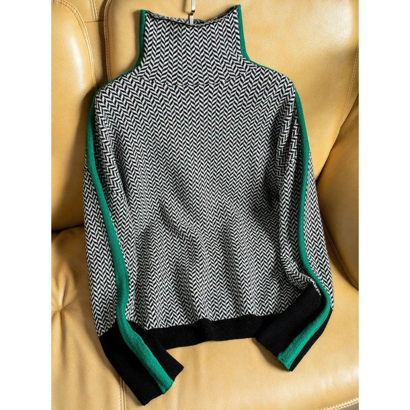 Women’s Knit Turtleneck Sweater | Wool Fabric | Autumn Winter Wear | Comfortable Fit