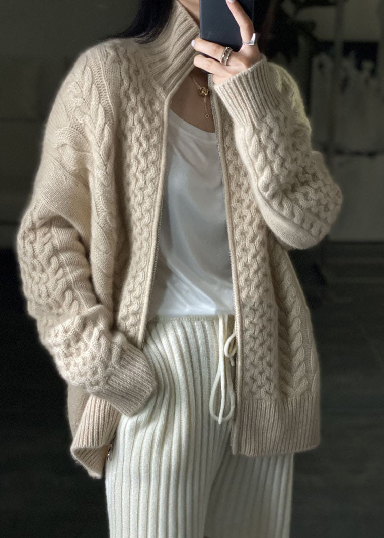 EverWarm Luxe Cardigan with Cozy High Neck for All-Year Use