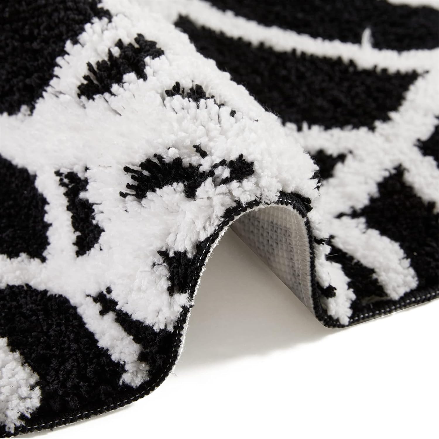 Halloween Spider Web Area Rug with Non-Slip Backing for Indoor Decor