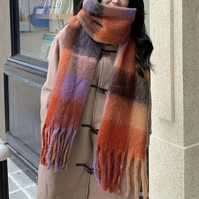 Tartan Scarf | Soft Warmth | Cozy Winter Accessory | Polyester