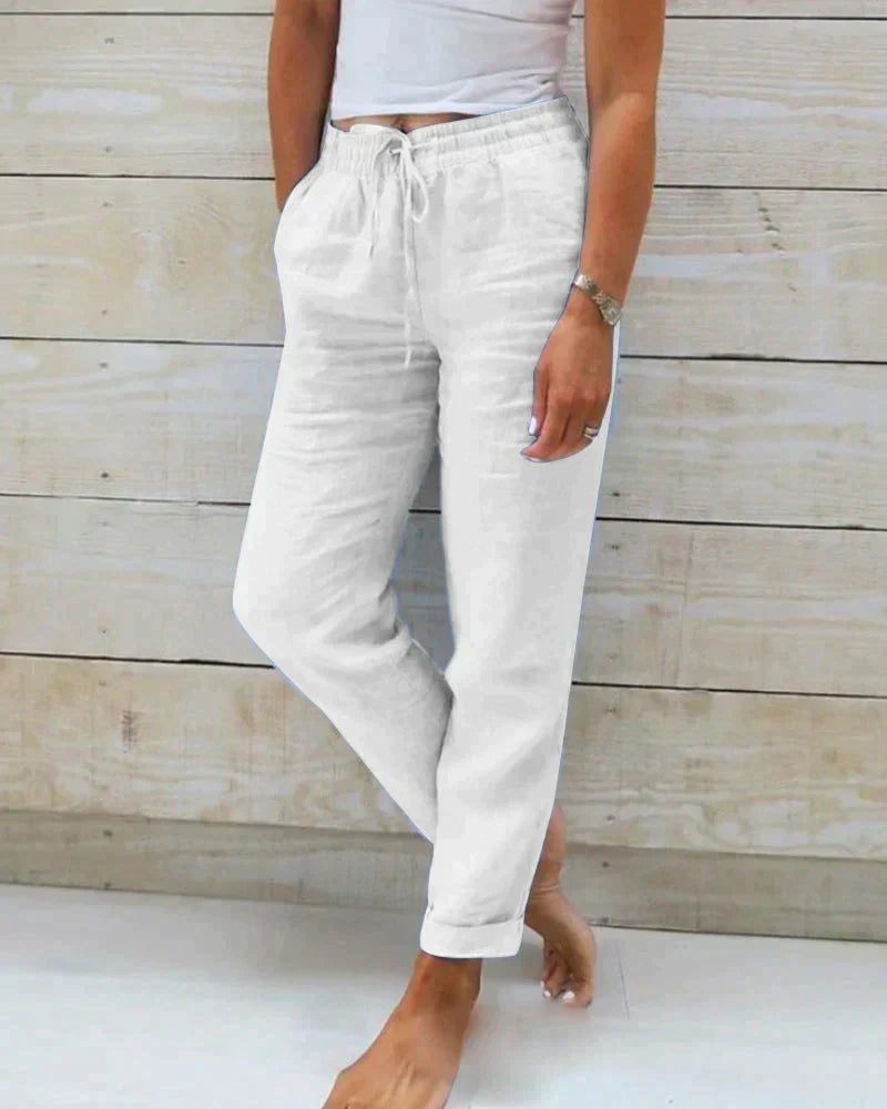 Women’s Lounge Pants | Breathable Cotton-Linen Blend | Drawstring Waist | Comfortable Fit