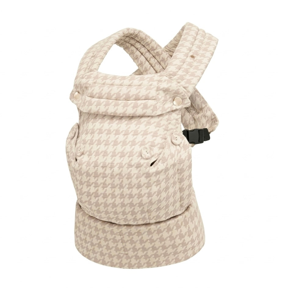 Baby Carrier with Ergonomic Design | 3 Carry Options | Houndstooth | 88% Cotton & Linen | For Newborns to Toddlers