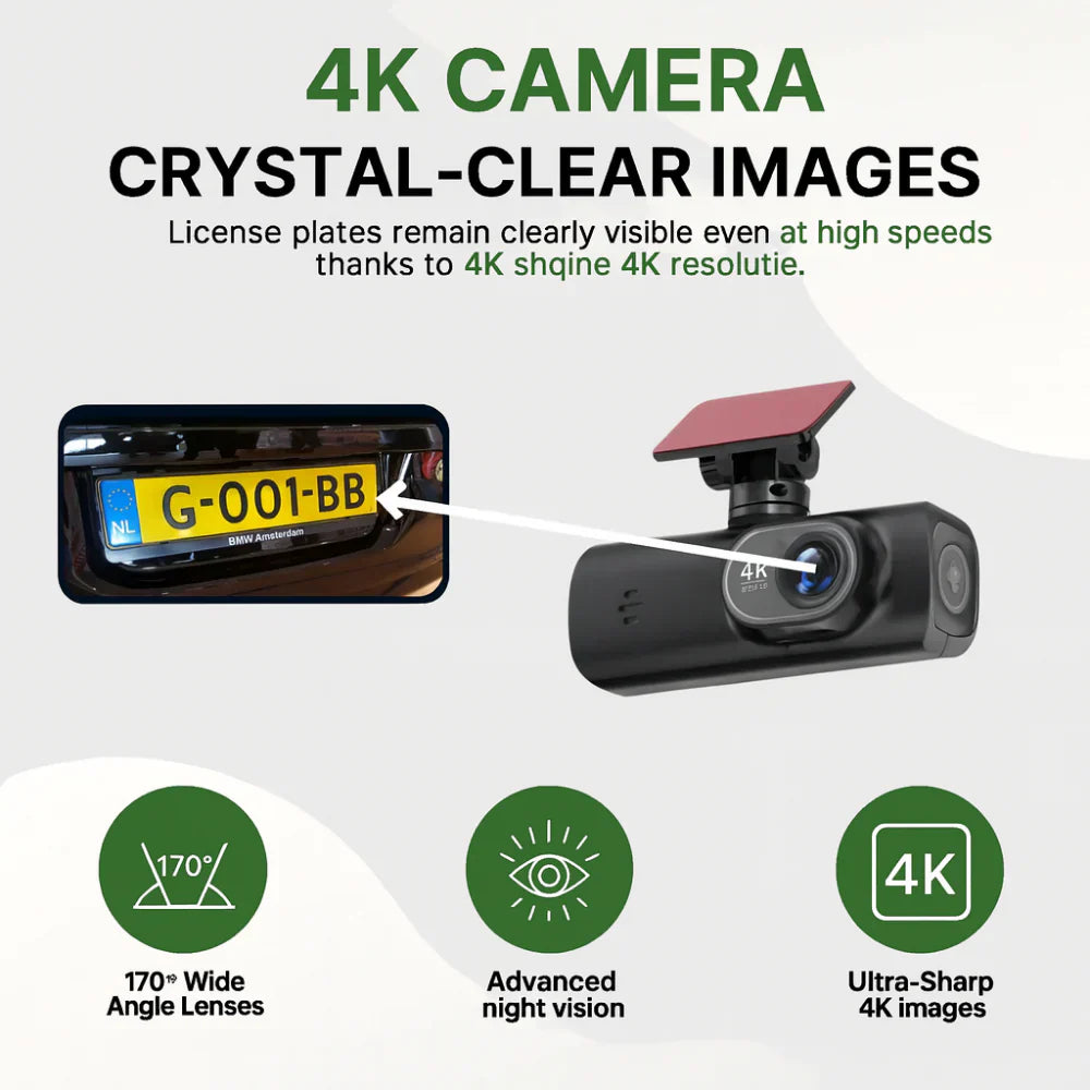High-Definition Car Camera with WiFi, GPS, and Night Vision