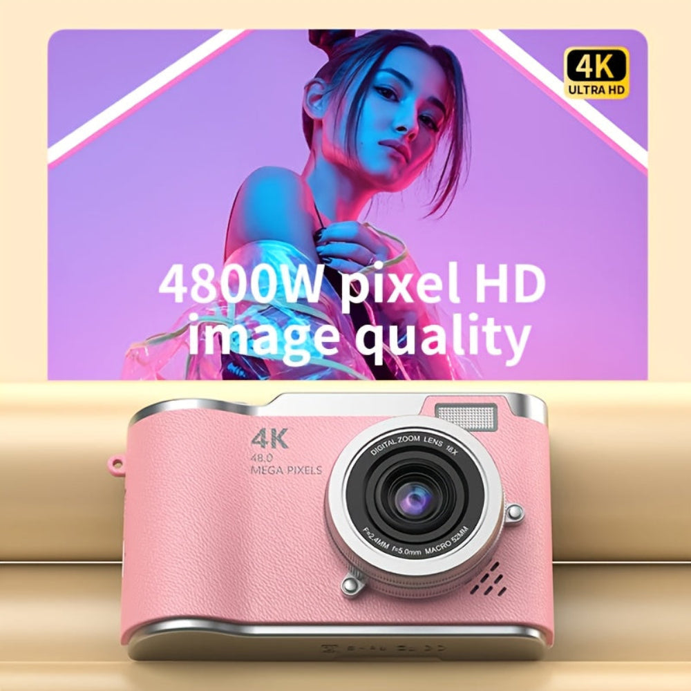 Compact 4K Vlogging Camera with Flip-Out Screen