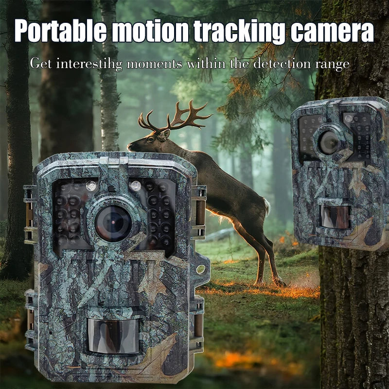 Compact 16MP Wildlife Camera with Night Vision and PIR Motion Detection