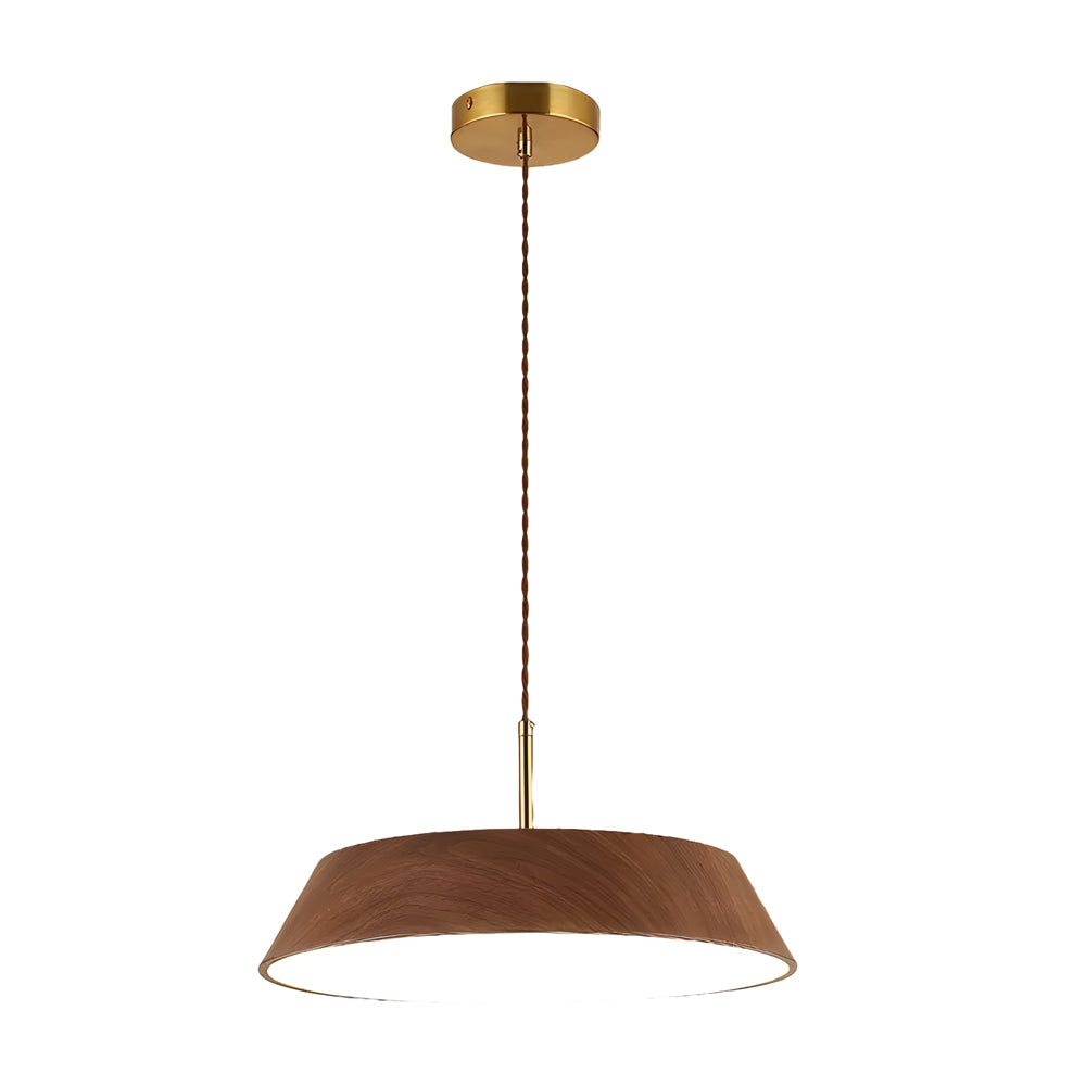 15.74-Inch Round Wood Taavita Style LED Pendant Light