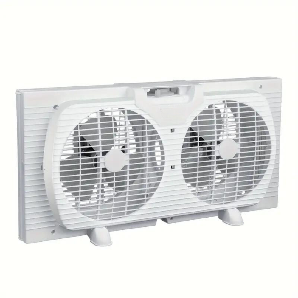 Twin Window Cooling Fan System - High Power Air Circulator