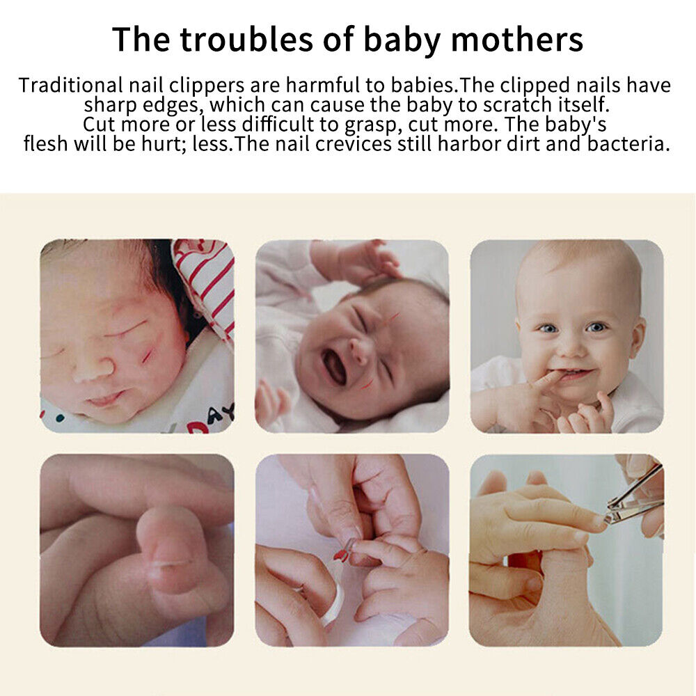 Gentle Baby Nail Care Set with 6 Specialized Heads