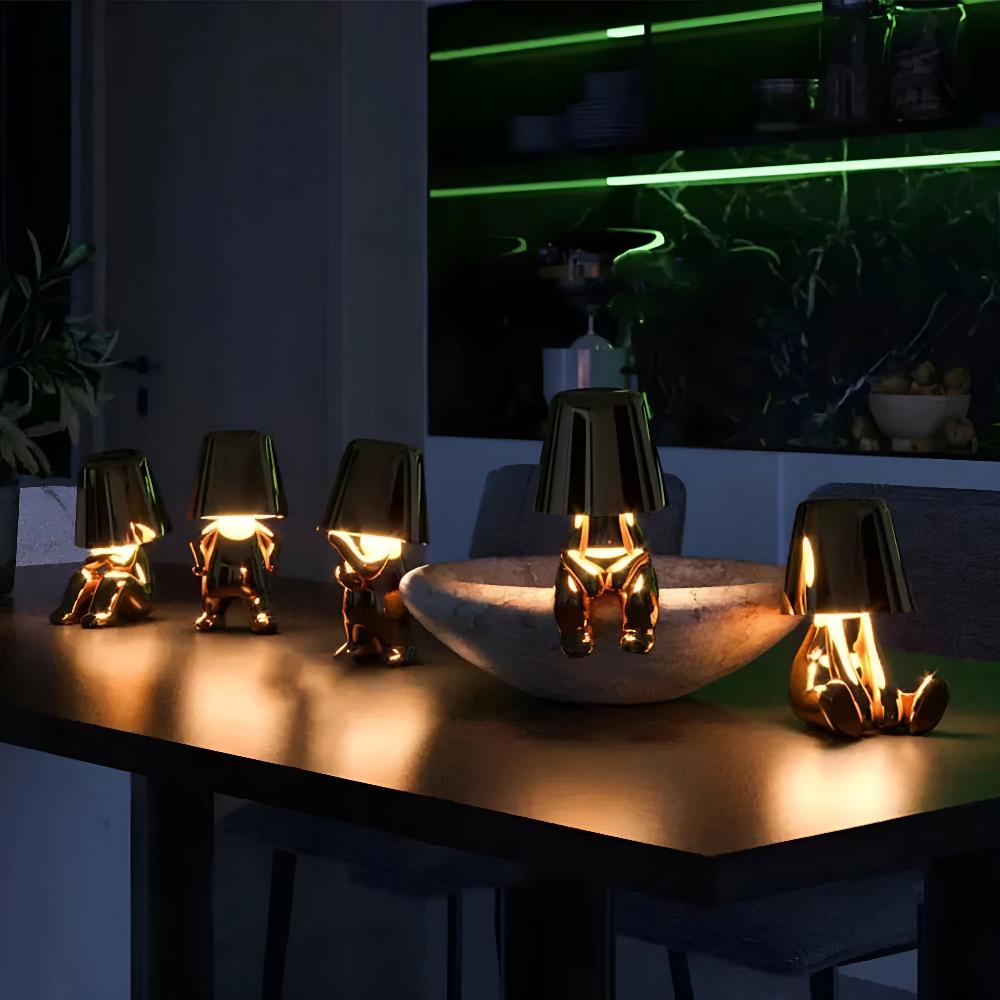 LuxeAura – Stylish Sculptural Table Lamp for Any Space