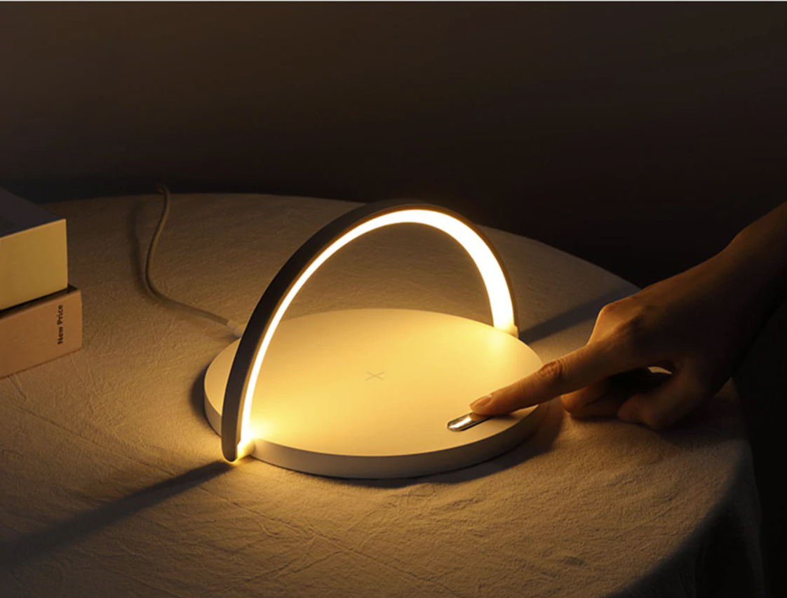 Wireless Charging Bedside Lamp with LED Light