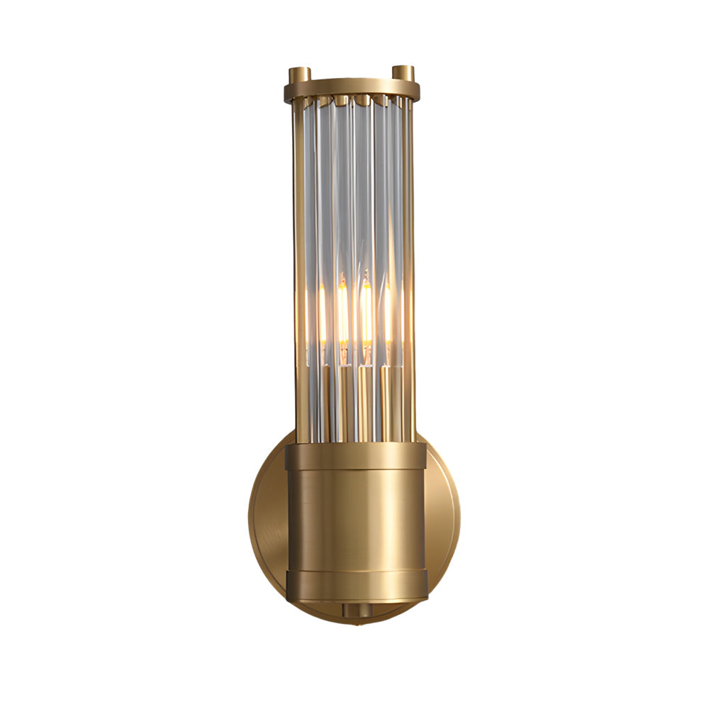 1/2-Light Modern Taavita Wall Sconce with Cylinder Clear Glass Shade